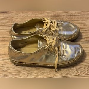 Gold sneakers size 6 US